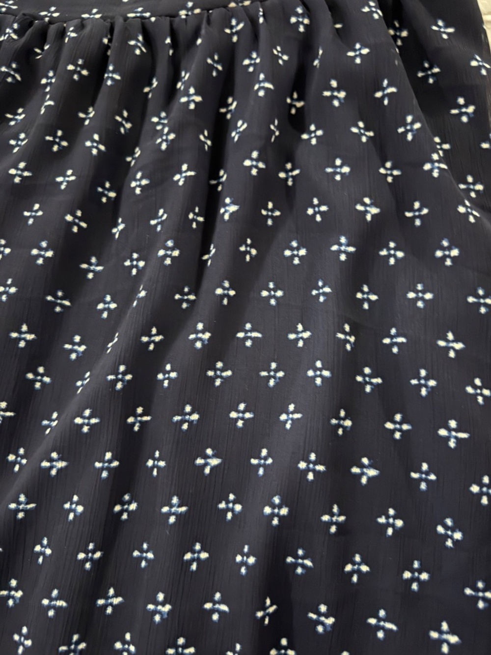Old Navy Women's Navy Printed A-Line Skater Skirt Size M - Picture 2 of 7